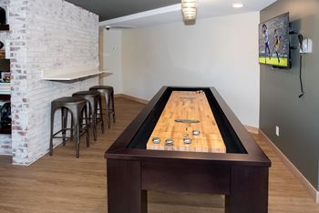 Shuffleboard table at Aspenwoods Apartments, Minnesota